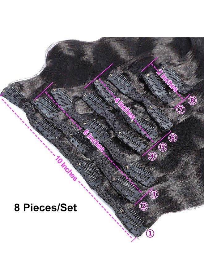 Feelgrace Body Wave Clip in Hair Extensions Human Hair 8Pcs/125g Triple Weft Long Wavy Clip ins Remy Hair Extensions for Women and Girls 20 Inch - Image 4