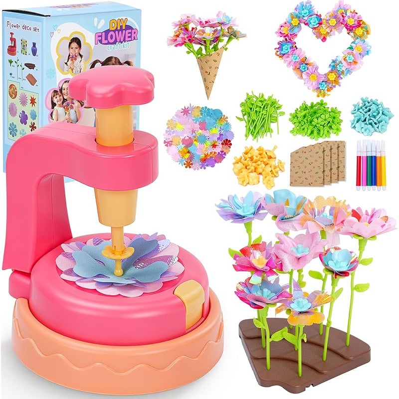 FANKRUAI Fabric Flower Bouquets Toys Diy Craft Kits Toys for Kids Arts and Crafts for Kids Ages 4-5-6-7-8-10-12 Year Old Girl Birthday Gifts Making Bouquets Little Girl Kid's Gardening Set (DIY Flower Set) - Image 1
