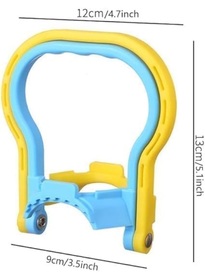 مقبض زجاجة مياه الشرب سعة 5 جالون، حامل زجاجة مياه مريح موفر للطاقة (أصفر و أزرق) - Image 3