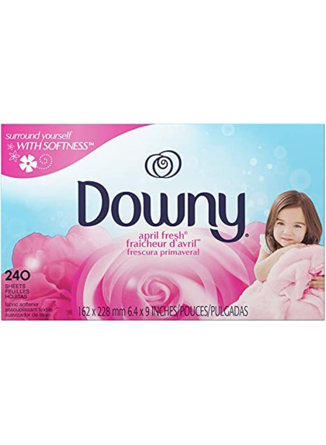 Downy Downy Dryer Sheets Laundry Fabric Softener, April Fresh, 240 count - Image 1
