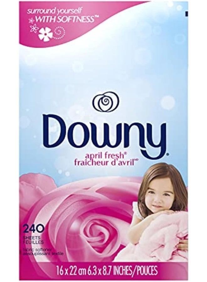 Downy Downy Dryer Sheets Laundry Fabric Softener, April Fresh, 240 count - Image 2