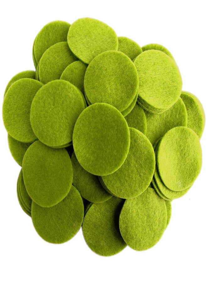 Playfully Ever After Pear Green Craft Felt Circles (1 Inch - 100pc) - Image 1