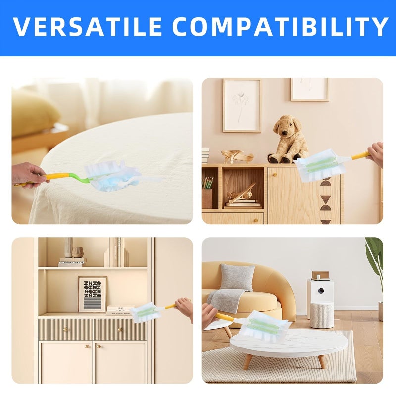Yellow Detachable Refillable Duster Handle For Living Room Bedroom Outdoor Cleaning - Image 2