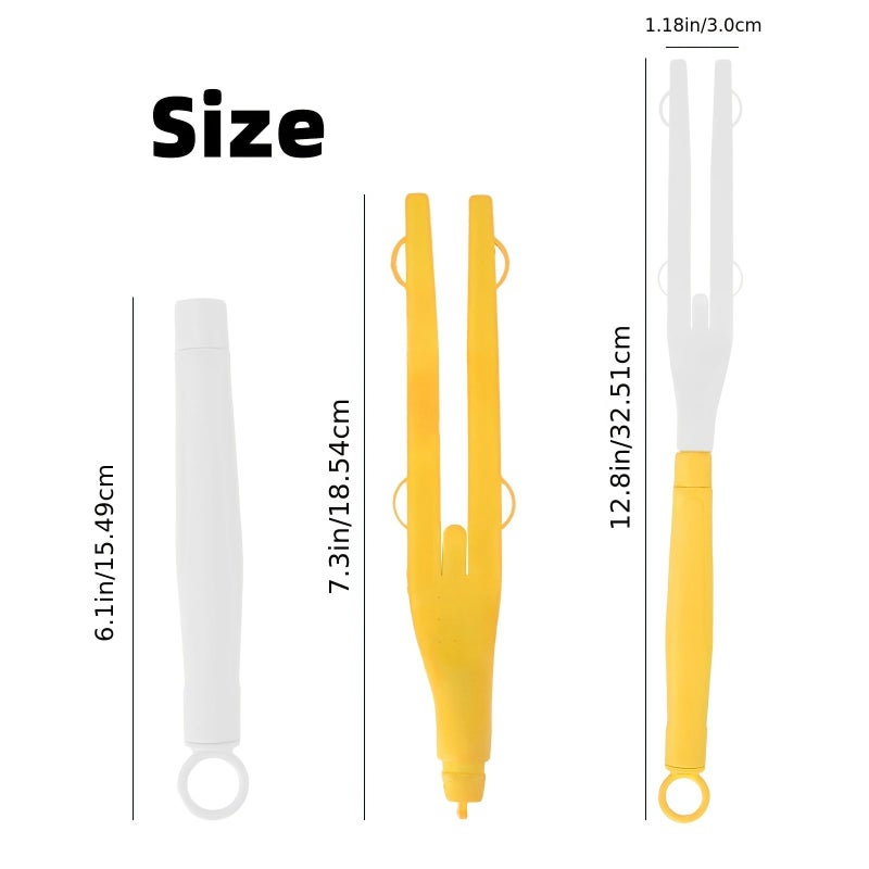 Yellow Detachable Refillable Duster Handle For Living Room Bedroom Outdoor Cleaning - Image 3