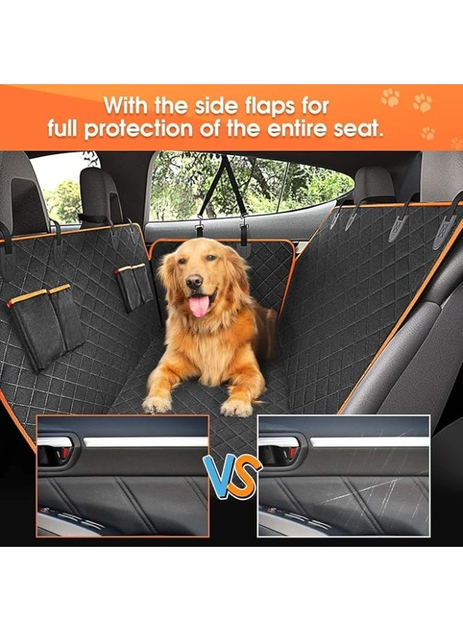 Dog Car Seat Cover - Waterproof Pet Hammock with 4 Bags Side Flap, Scratchproof and Nonslip Backseat Protection for Car, Truck and SUV - Image 4