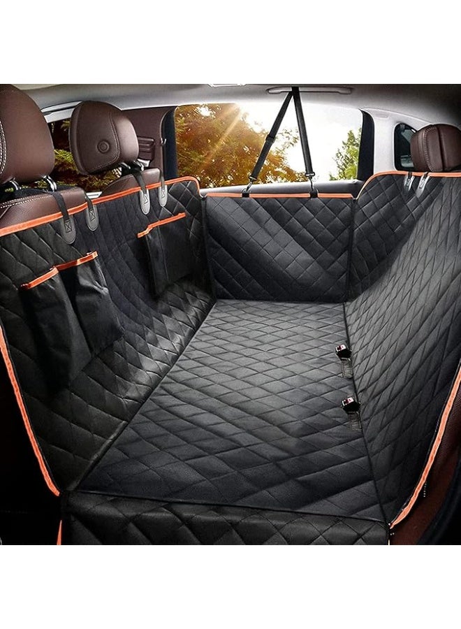 Dog Car Seat Cover - Waterproof Pet Hammock with 4 Bags Side Flap, Scratchproof and Nonslip Backseat Protection for Car, Truck and SUV - Image 1