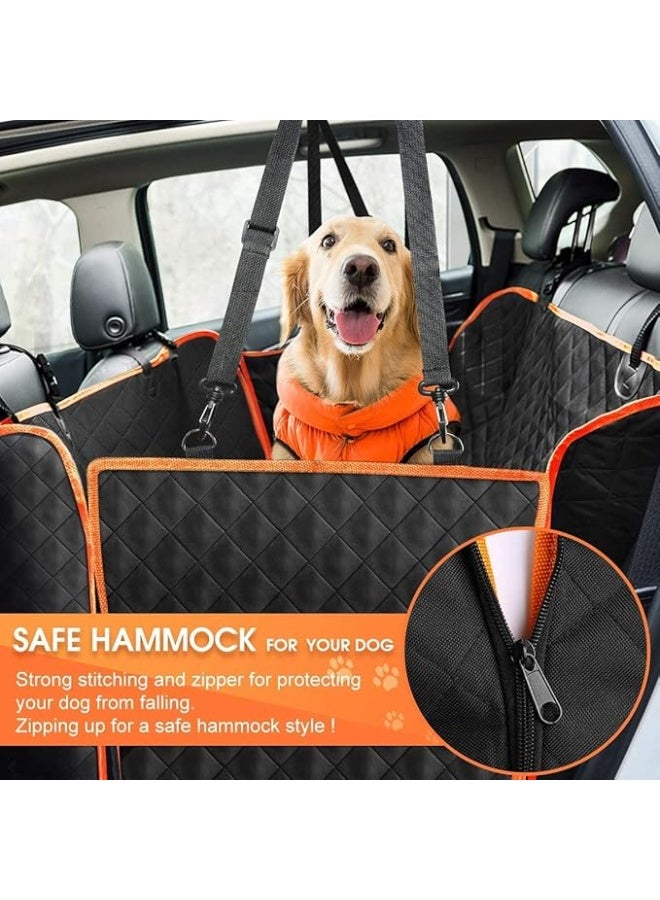 Dog Car Seat Cover - Waterproof Pet Hammock with 4 Bags Side Flap, Scratchproof and Nonslip Backseat Protection for Car, Truck and SUV - Image 3