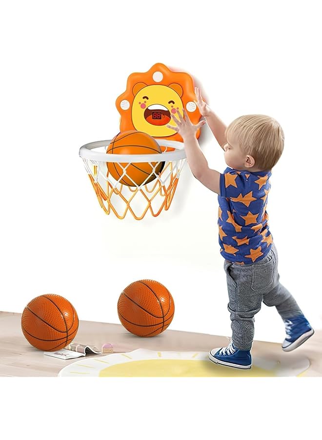 يو-هومي طوق كرة سلة صغير داخلي للأطفال الصغار والأولاد من سن 1 إلى 5 سنوات، طوق كرة سلة قابل لتعديل الارتفاع لغرفة النوم للأطفال للأولاد والبنات، هدايا عيد الميلاد، لعبة للأولاد من سن 4 إلى 6 سنوات (كبير/مسجل) - Image 1