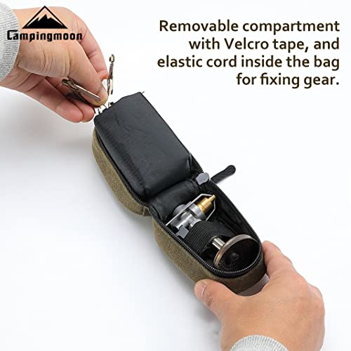 camping moon Pocket Stove Bag Storage Case for Micro Regulator Stove Sturdy Canvas XD-2F-B - Image 5