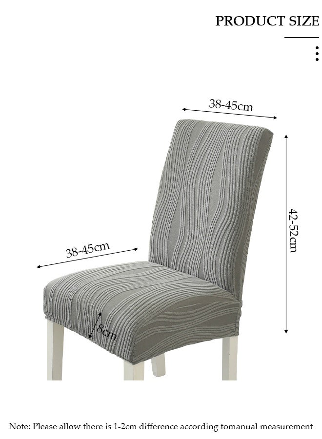 DUNISO 4 Pack Dining Chair Covers, Jacquard Stretchable Slipcovers, Removable Washable Chair Protectors for Kitchen & Hotel - Image 2
