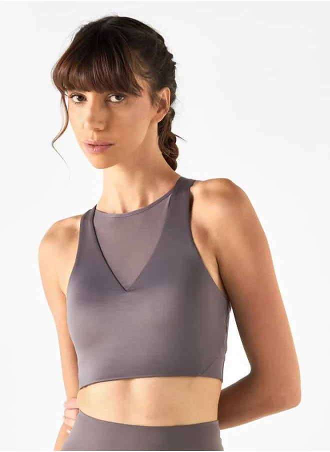 ADOT by Splash Sport Bra with Mesh Detail