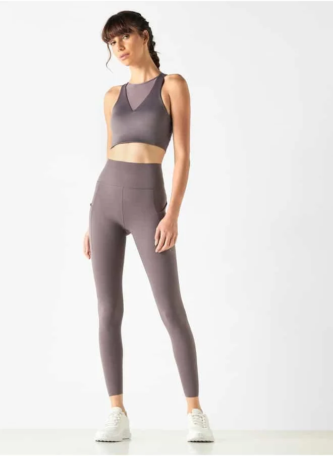 ADOT by Splash Sport Bra with Mesh Detail