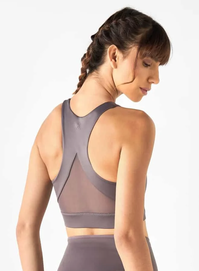 ADOT by Splash Sport Bra with Mesh Detail
