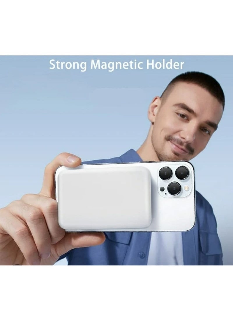 Generic - 10000mAh Magnetic  MagSafeWireless Power Bank – 15W Fast Charging MagSafe Battery Pack for iPhone 16/15/14/13/12 Series CABIN ALLOWED Purple - Image 1