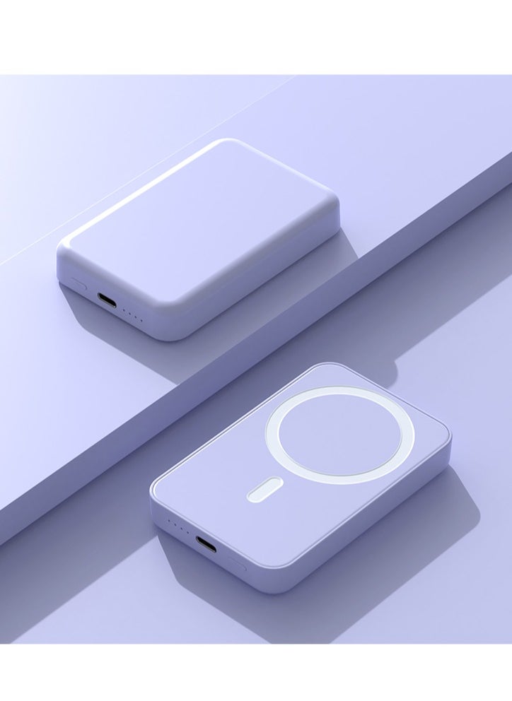 Generic - 10000mAh Magnetic  MagSafeWireless Power Bank – 15W Fast Charging MagSafe Battery Pack for iPhone 16/15/14/13/12 Series CABIN ALLOWED Purple - Image 1