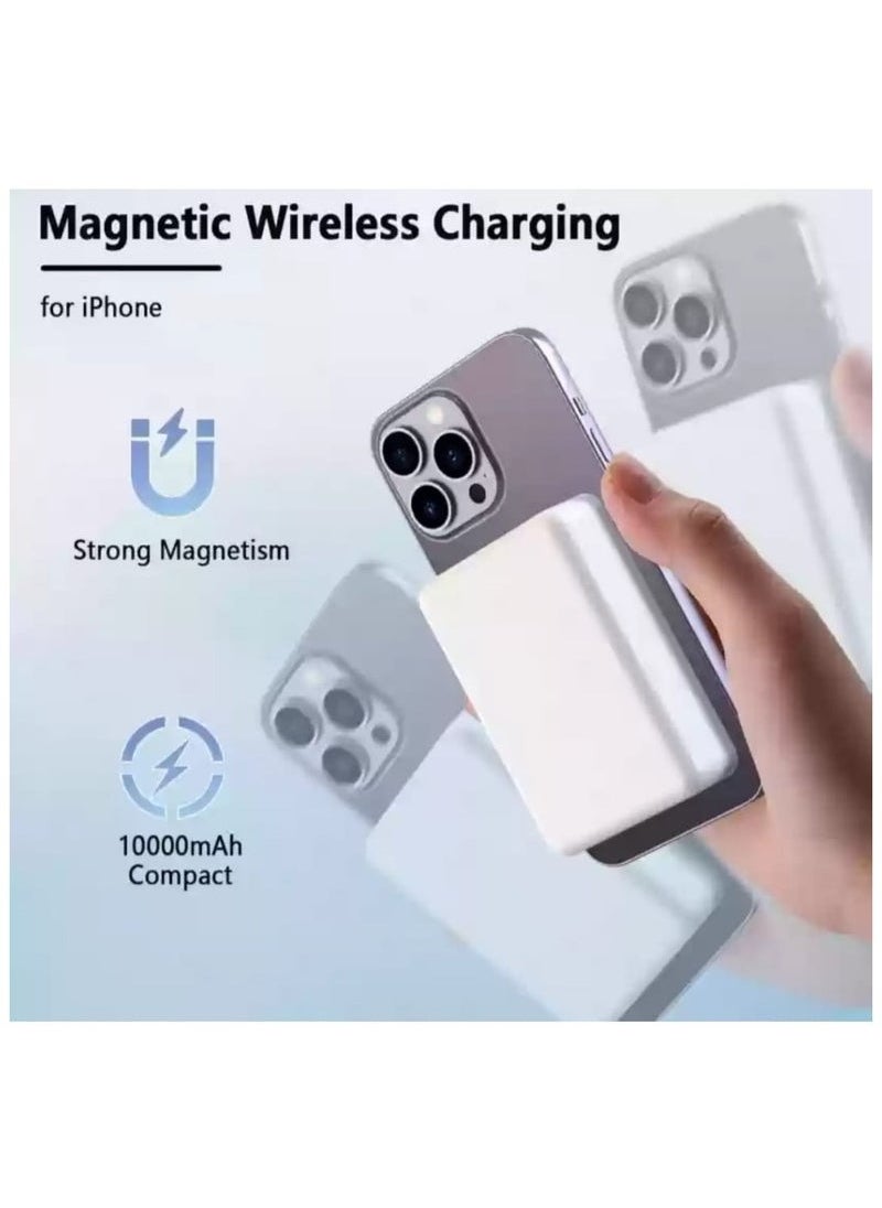 Generic - 10000mAh Magnetic  MagSafeWireless Power Bank – 15W Fast Charging MagSafe Battery Pack for iPhone 16/15/14/13/12 Series CABIN ALLOWED Purple - Image 1