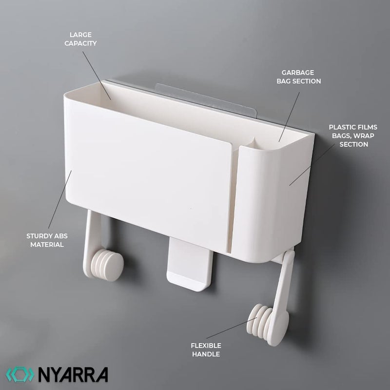 Nyarra Self Adhesive Magic Sticker Kitchen Paper Towel Holder, Kitchen Tissue Roll Holder, Kitchen Tissue Paper Dispenser with Storage Shelf for Wall Mounting in Kitchen [Model - 1329B] - Image 2