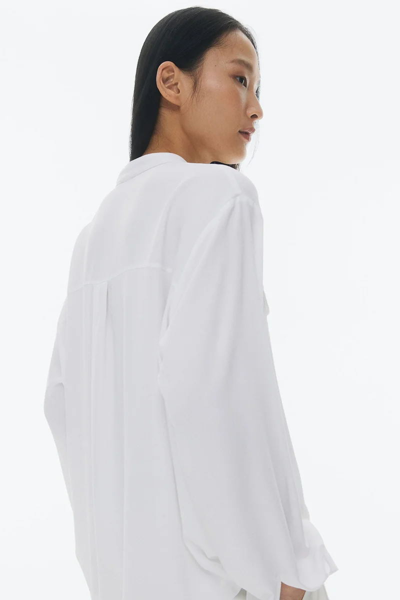 H&M Band-collar blouse