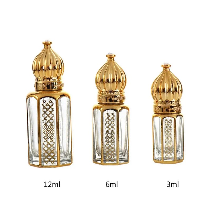 زجاجات عطر كريستال لعبوة الزيوت العطرية بحجم 3/6/12 مل - زجاجات عطر للسفر - قارنات عطر عينة - زجاجات عطر عربية - زجاجات عطر راقية - زجاجات زيوت عطرية فارغة - زجاجات عطر عربية دبي للسفر والعلاج بالمساج - Image 2