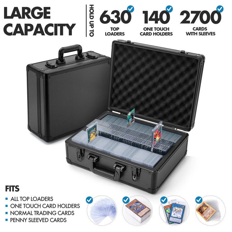 FunGuys Toploader Storage Box, Sports Card Storage Case, Top Loader Card Storage, Top Loader Storage Boxes, Trading Card Case Holds 600+ Card, One Touch Card Holder - Image 2