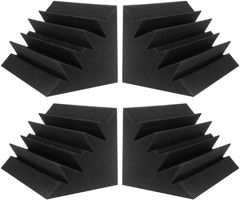 ATOOTFUSION Acoustic Foam Bass Trap Studio Foam 24" X 12" X 12" Soundproof Padding Wall Panels Corner Block Finish for Studios Home and Theater Density 32 (Count 02) - Image 1