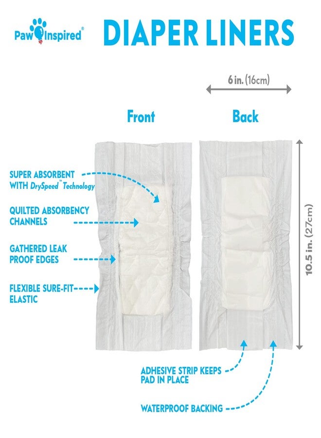 Paw Inspired Dog Diaper Liners | Inserts for Washable Covers, Female Dog Diapers, and Male Dog Belly Bands | Leakproof, Super Absorbent (30 Count) - Image 2