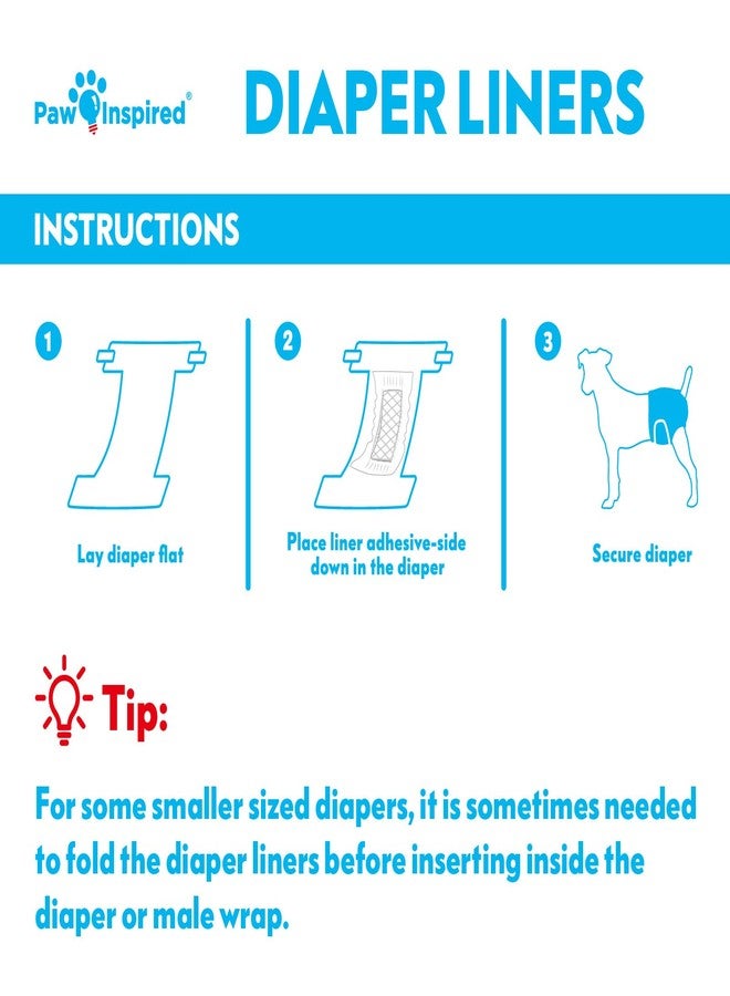 Paw Inspired Dog Diaper Liners | Inserts for Washable Covers, Female Dog Diapers, and Male Dog Belly Bands | Leakproof, Super Absorbent (30 Count) - Image 5