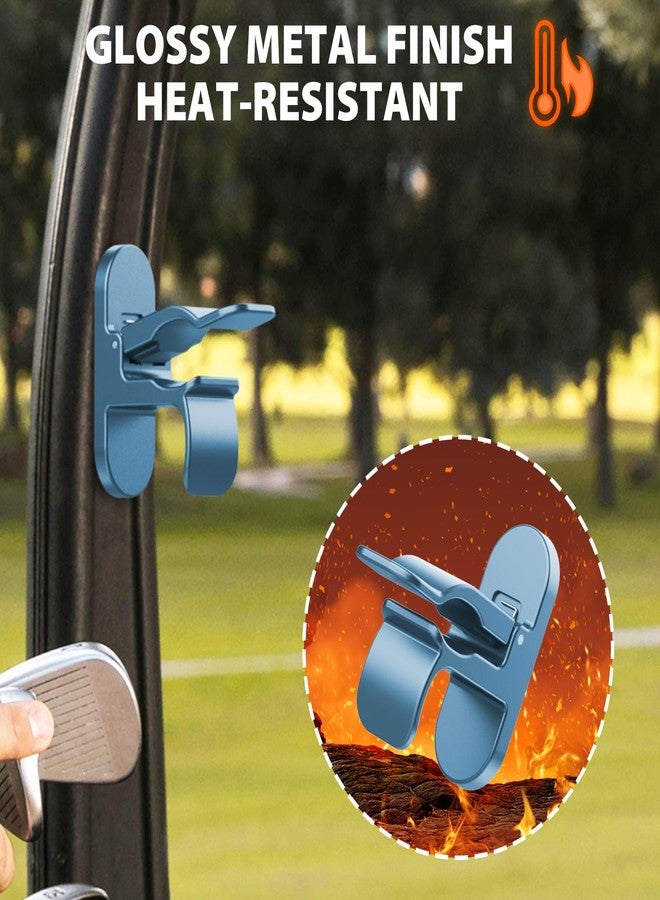 DoohowCase Magnetic Holder One-Handed for Golf Cart, Universal Clip Mount with Stick-On Metal Pads Fit 70 Rings, Glossy Zinc Alloy Accessory or Golf Carts, Boat & Golf Clubs, Father's Day Gift, Blue - Image 4