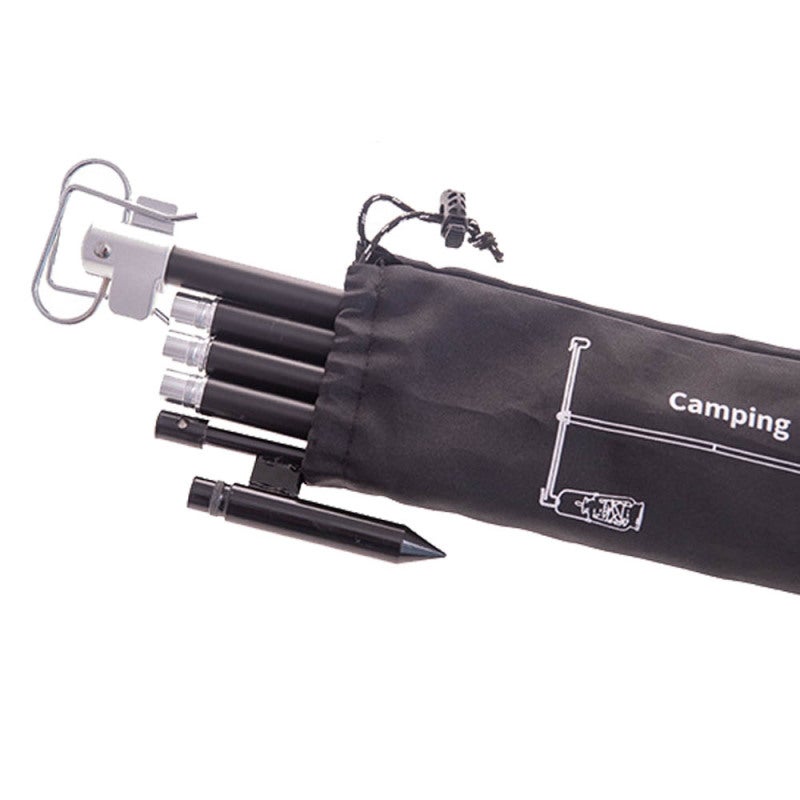 Adjustable Lamp Stand: 166 Cm Collapsible Design Stainless Steel Dual Hanger - Corrosion Resistant Aluminium Alloy Construction Portable Lantern Holder for Outdoor Camping, Hiking, Picnic Use - Image 2