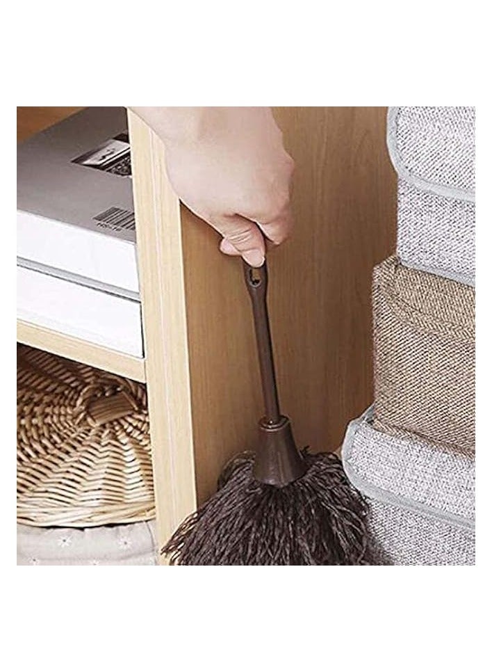 erorex Feather Duster, 2pcs Keyboard Brush Long Handle Fluffy Duster Car Duster Interior/Exterior Cleaner, Duster for Blinds Kitchen Keyboard Office, Smart and Soft and Fluffy Duster - Image 4