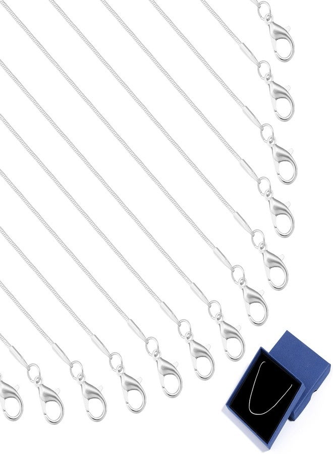Topacket 24 Pack Necklace Chains Bulk,Silver Plated Snake Necklace Chains for Jewelry Making 18 Inches - Image 1