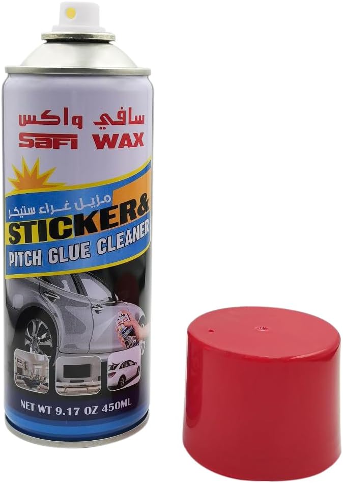 SAFI WAX Pro-Strength Sticker and Pitch Glue Remover, 450ml – Fast-Acting Spray Cleaner - Image 1