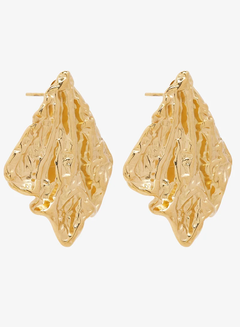 Ginger Chunky Gold Statement Earrings