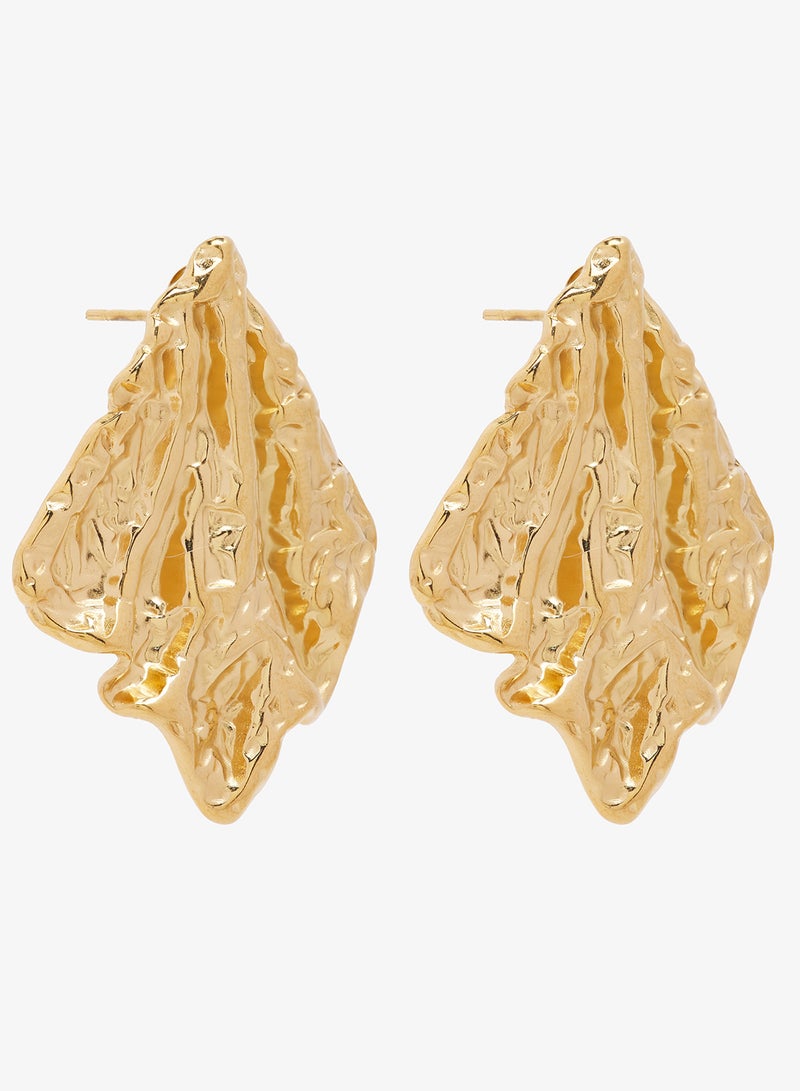 Ginger Chunky Gold Statement Earrings - Image 1