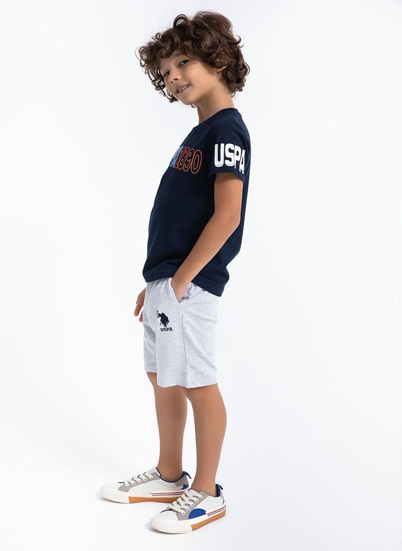U.S. Polo Assn. U.S. Polo Assn. Boys Navy Bermuda Set - Image 2