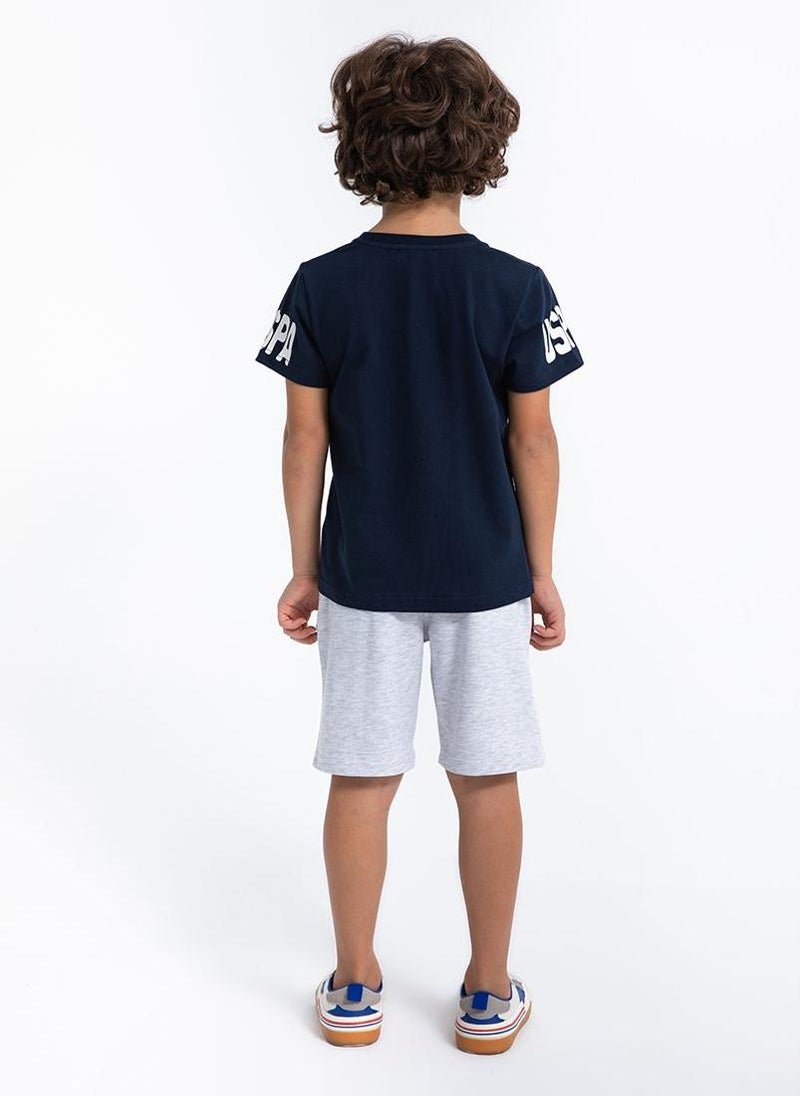 U.S. Polo Assn. U.S. Polo Assn. Boys Navy Bermuda Set - Image 5