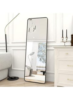 Beauenty Full Length Mirror 155X45Cm, Floor Mirrors With Aluminum Alloy Frame Free-Standing Leaning Large Bedroom Dressing Mirror, Full Body Mirror With Stand For Living Room,Bedroom,Black  - Image 2