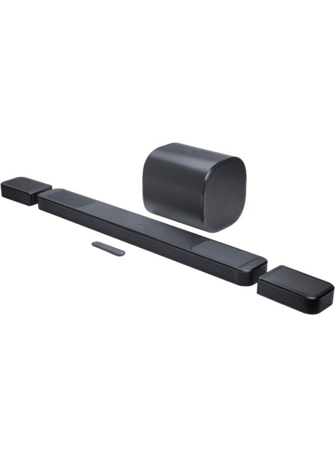 BAR 1300MK2 11.1.4 Channel Soundbar with Detachable Wireless Surround Speakers, Dolby Atmos® & DTS:X, 2470W Max Power, 8” Dual-Driver Subwoofer, Bluetooth & Wi-Fi, HDMI eARC JBLBAR1300M2BLKUK black
