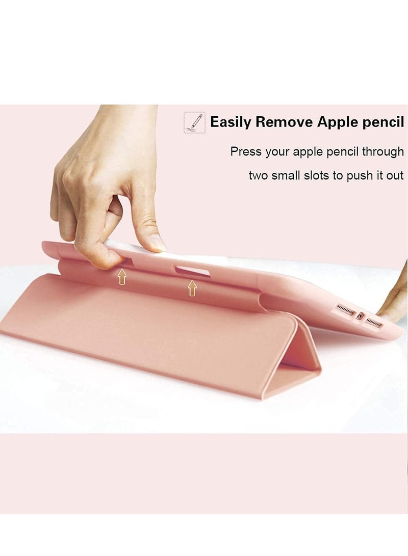 iPad 9th/8th/7th Generation case (2021/2020/2019) iPad 10.2-Inch Case with Pencil Holder [Sleep/Wake] Slim Soft TPU Back Smart Magnetic Stand Protective Cover Cases (Dark Pink) - Image 2