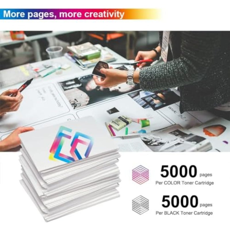 وحدة تزويد الحبر الأصفر المتوافقة مع طابعات Epson WorkForce Pro: WF-C5710DWF، WF-C5790DWF، WF-C5210DW، WF-C5290DW، WF-C5710، WF-C5790، WF-C5210، WF-C5290 حبر صبغي عالي الإنتاجية للاستخدام المكتبي - Image 3