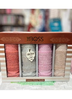 BOSS Towel set, consisting of 4 pieces, 100% cotton 