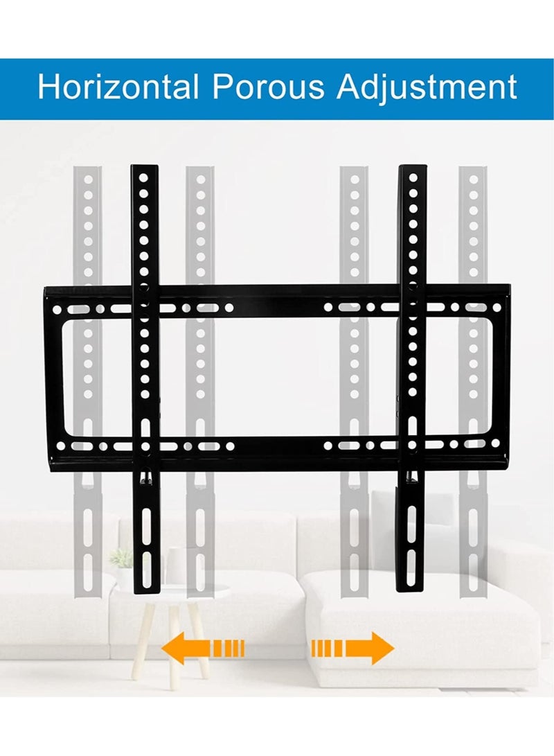 TV Wall Mount 26 63 Inches Ultra Strong Slim Fixed TV Bracket Heavy Duty Ultra Super Strong 50KG TV Wall Mount with Wall Fixing Kit for Flat Curved Screen TV LED LCD OLED and Plasma 50Kg