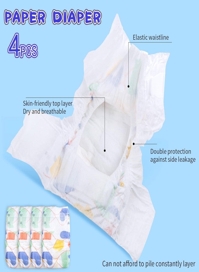 PEDOLLTREE 12 Pcs Set Reborn Baby Dolls Clothes Outfit Accessories Blue Dinosaur Set for 17-22 Inch Reborn Doll Newborn Boy with Monster Backpack Diaper - Image 5