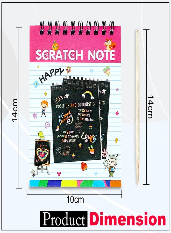GLUN® Scratch Notepad for Kids, Random Nature Theme Pack of 10 with Magical Rainbow Color Sheets - Image 2