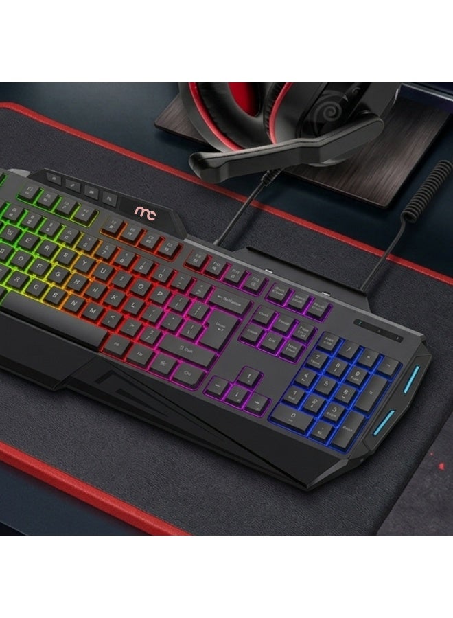 ماي كاندي لوحة مفاتيح الألعاب MYCANDY GK-E100 | إضاءة خلفية RGB | ملمس ميكانيكي | تقنية Anti-Ghosting | لون أسود - Image 5