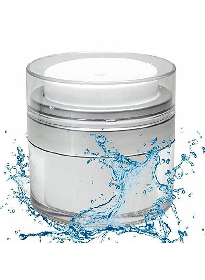 NIL JO Airless Pump Cosmetic Containers Vacuum Press Cream Jars Refillable Face Lotion Box for Lip Balms Eyeshadow Moisturizer Travel Makeup Skin (30ml Jars) - Image 1