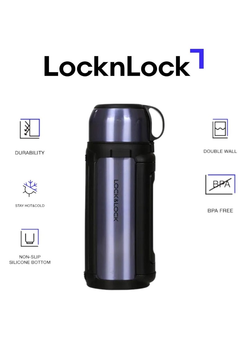 LOCK & LOCK LocknLock 1.5L Giant Hot Tank – Insulated Stainless Steel Beverage Bottle in Light Blue (LHC1426BLU)  - Image 1
