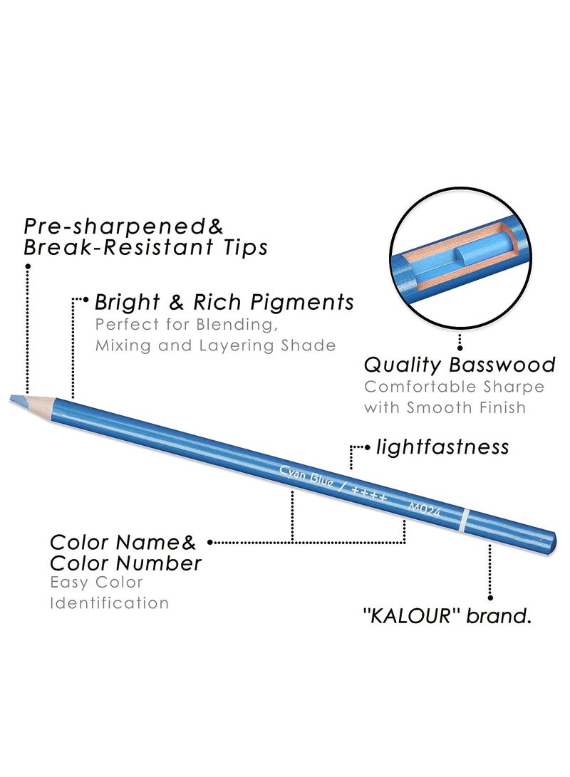 SYOSI 300 Pcs Metallic Colored Pencils for Adult Coloring, Soft Core with Vibrant Color, Ideal Drawing Blending Sketching Shading, Coloring Adults Kids Beginners - Image 4