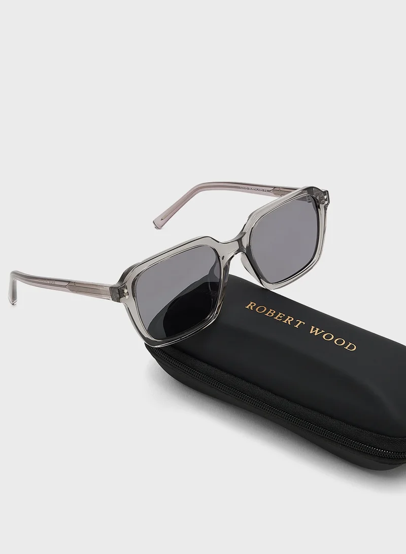 Robert Wood Polarized Lens Wayfarer Sunglasses