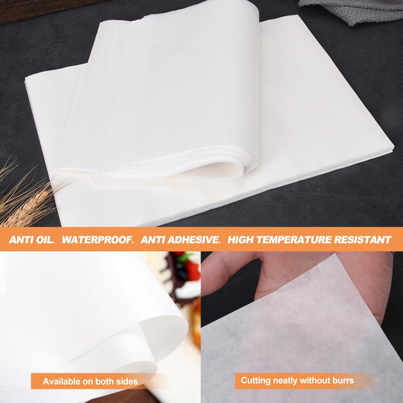 YYTOL Parchment Paper Sheets for Baking, 100 Pcs Non Stick Parchment Butter Paper Sheets Pre Cut for Oven Kitchen White 20 x 30cm - Image 3